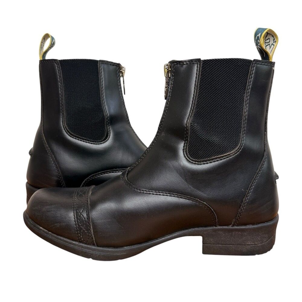 Moretta Clio Paddock Boots Women’s 5 Black Front Zip Equestrian Riding Chelsea - Picture 9 of 16